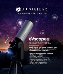 114mm eVscope 2 Digital Telescope by Unistellar - Smart, Compact, and User-Friendly Telescope Unistellar