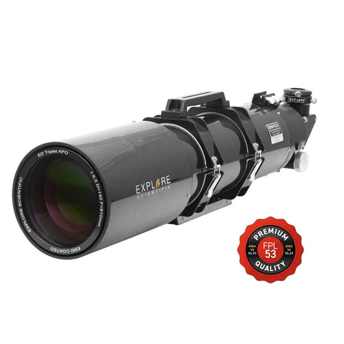 Explore Scientific  140mm f/6.5 Air-Spaced Triplet ED APO Refractor in Carbon Fiber with 3