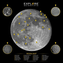 Load image into Gallery viewer, Moon Crater Map (2-Sided) Explore Scientific