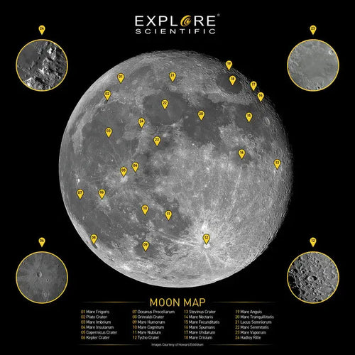 Moon Crater Map (2-Sided) Explore Scientific